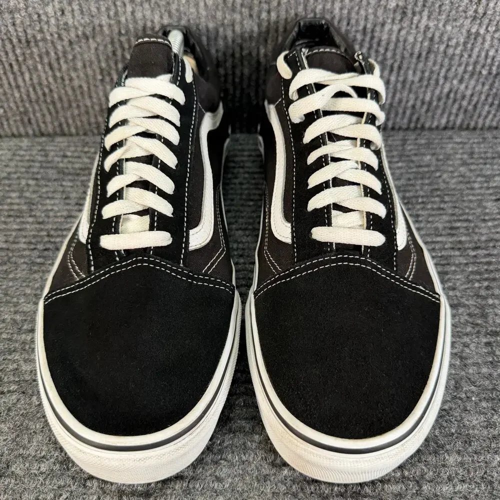 Vans Old Skool Men’s 12 Black White Suede Canvas Low Top Skate Shoes